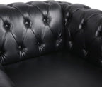 LEVNARY Leather Upholstered Armchair, Mid-Century Modern Single Sofa Chair - Image 6