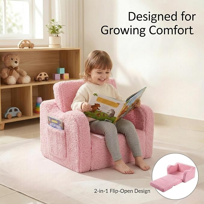 MOMCAYWEX Kids Sofa, 2-in-1 Flip-Out Foam Couch - Image 7