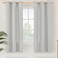 YoungsTex Grey Linen Semi Sheer Curtains 63 Inches Length by YoungsTex