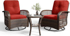 Aoxun 3 Pieces Patio Furniture Set, Patio Swivel Rocker Chairs Set of 2 by Aoxun