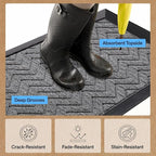 GORILLA GRIP 100% Waterproof All-Season WeatherMAX Doormat US Designed Natural - Image 5