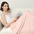 Aganear Fleece Throw Blanket for Couch Sofa 60"x80" Pink | Lightweight Fuzzy - Image 5