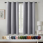 MIULEE Blackout Curtains for Bedroom 2 Panels 40 x 54 Inch Long Light Grey | by MIULEE