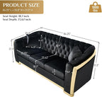 DAMAIFROM Mid Century Modern Chesterfield Sofa Couch, 3 Seat Tufted Sofas - Image 2