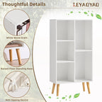 LEYAOYAO 5 Cube Bookshelf 3-Tier Bookcase - Image 4