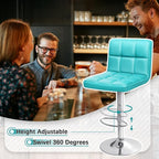Homall Bar Stools Modern PU Leather Adjustable Swivel Barstools, Armless - Image 7
