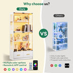 Lamtor 67-inch Glass Display Cabinet – Curio Cabinet - Image 3