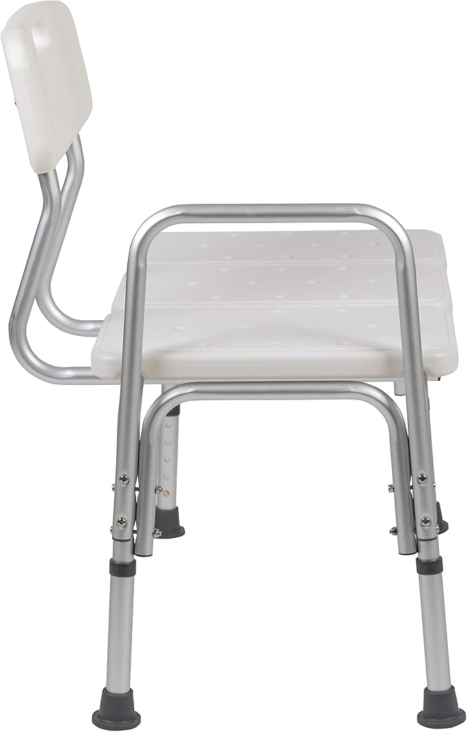 Flash Furniture HERCULES Series 300 Lb. Capacity Adjustable White Bath & Shower - Image 12