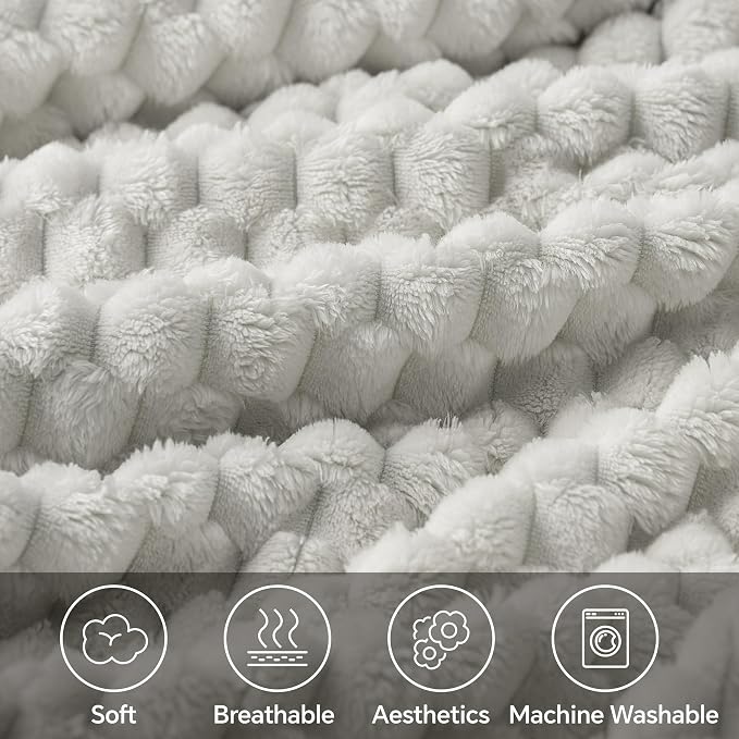 BEDELITE Light Grey Throw Blanket - Image 2