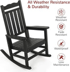Stoog Patio Rocking Chair, All-Weather Porch Rocker, 400 lbs Weight Support - Image 5