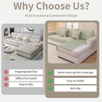Velvet Couch Cover, Plush Sectional Sofa Cover Washable, Anti Slip Sofa - Image 3