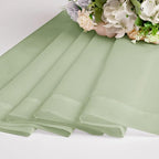 Chyhomenyc Sheer Curtains 63 Inch Length 2 Panels, Light Green | Light Filtering - Image 8