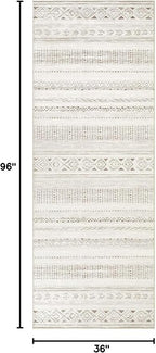 cotiled Hallway 3x8 Runner Rugs Washable Boho Moroccan Soft Rug | Non-Slip - Image 2