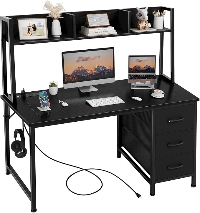 DLisiting Black Computer Desk by Unknown