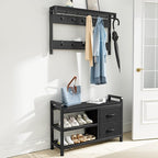 Lulive Hall Tree, 31.5” Entryway Bench - Image 2
