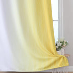 Yellow and Greyish White Ombre Blackout Curtains - Image 6