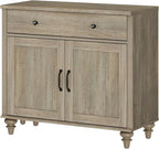 WAMPAT Buffet Cabinet with Doors & Drawer, Large Coffee Bar Table Wood Kitchen - Image 6
