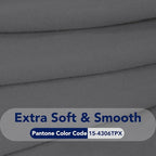 PureFit Stretch Couch Covers for Sofa 4 Seater Slipcovers Gray | 1-Piece Sofa - Image 5