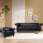 QHITTY 2 Piece Living Room Set, Sectional Chesterfield Sofa Chair Contemporary - Image 9