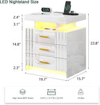 HNEBC LED Night Stand, Nightstand - Image 2