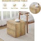 Coffee Table Set for 3, Living Room Table Set, Wood Coffee Table and Side Table - Image 6