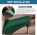 H.VERSAILTEX Velvet Stretch Couch Cushion Cover Plush Cushion Slipcover - Image 4