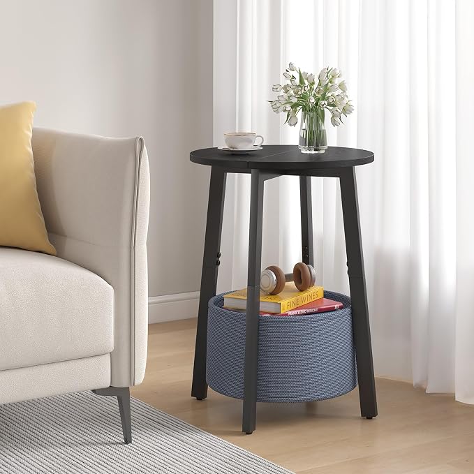 sthmec Small Round Side End Table Set of 2 - Image 2