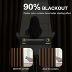 Chocolate Brown Espresso Pinch Pleated Blackout Curtains 102 Inches Long - Image 3