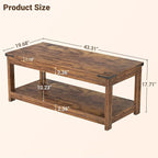 Homieasy 43.3” Rectangular Coffee Table - Image 2