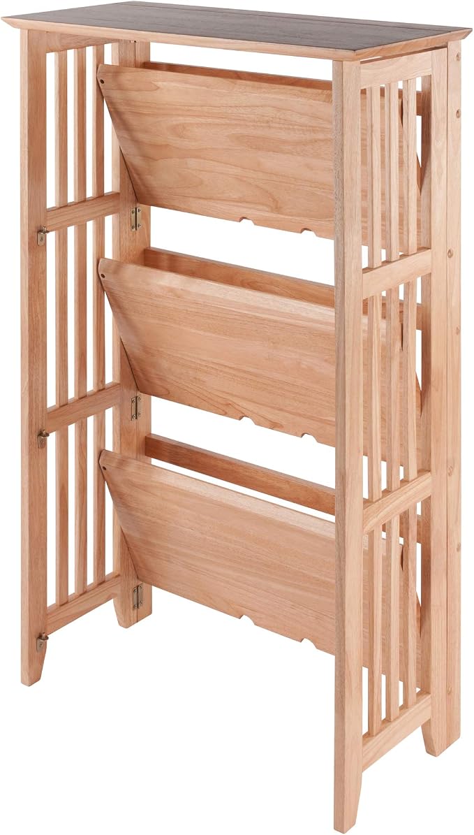 Winsome Mission Beech Wood 4-Tier Shelf - Image 7