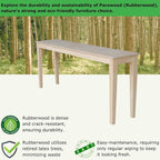 International Concepts Shaker Console Sofa Table, 72-Inch Long, Solid Parawood - Image 4