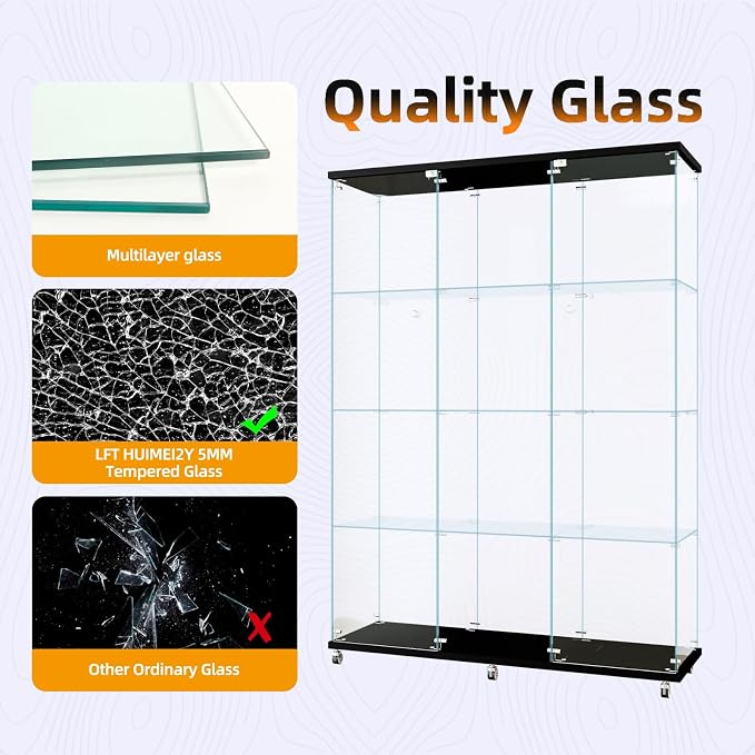 LFT HUIMEI2Y Glass Display Cabinet 12 Shelves - Image 4