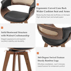 Set of 1 Rattan bar stool1 - Image 3