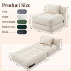 Folding Sofa Bed, Convertible Sleeper Chair - Image 2