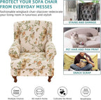 KRFOONN Wingback Chair Covers Slipcovers 2 Piece Stretch Wing Chair Covers - Image 6