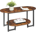 HOOBRO Coffee Table for Living Room, Oval Small Coffee Table - Image 8