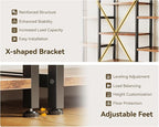 Casaottima Triple 6 Tier Bookshelf, Large Bookcase - Image 5