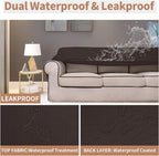 Easy-Going 100% Waterproof Loveseat Couch Cover Stretch Jacquard Sofa Cover | - Image 3