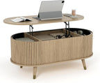 JOINICE 42.5" Oval Lift Top Coffee Table - Image 8