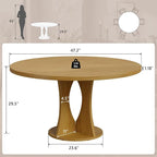 Einhomn 47.2-inch Round Dining Table, Kitchen Table - Image 2