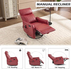 Trustyue Swivel Rocker Recliner Chair, 360° Swivel Recliner - Image 6