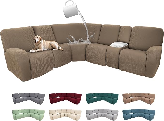 100% Waterproof Sectional Recliner Couch Covers by ROFASVCO