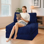 HABUTWAY Folding Sofa Bed, Convertible Sleeper Chair Bed w/Dual-Pillow & Handle - Image 3