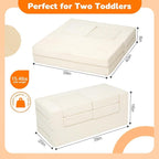 MeMoreCool Modular Kids Couch, Corduroy Play Toddler Couch - Image 3