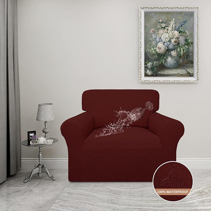 Easy-Going 100% Waterproof Chair Couch Cover, Stretch Jacquard Sofa Cover | - Image 2