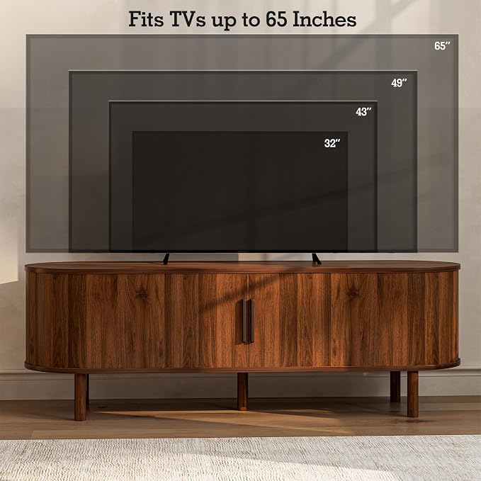 ZttRiee TV Stand for TVs up to 60 Inch, Entertainment Center - Image 4