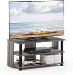 Furinno Sully 3-Tier Stand for TV up to 40, French Oak Grey/Black - Image 7