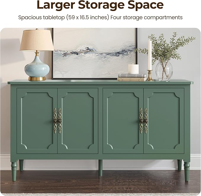 FansaFurn Console Table, Wood Buffet Sideboard, Media Credenza - Image 5
