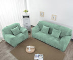 vctops 1-Piece Velvet Plush Stretch Sofa Slipcover - Image 3