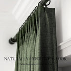 AUSSPVOCT Pinch Pleated 90 Inch Linen Curtains 100% Blackout - Image 7